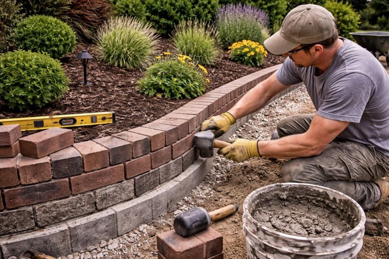 Brick Hardscape Installation in Framingham, MA