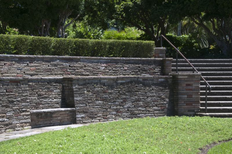 Retaining Wall with Masonry